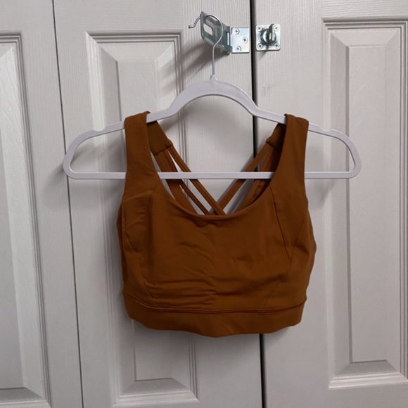 lululemon athletica Other - Lululemon Energy Bra gold spice size 10